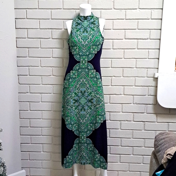 Marc Bouwer Dresses & Skirts - Marc Bouwer Unlimited Navy Paisley Maxi Dress. Size Small NWOT